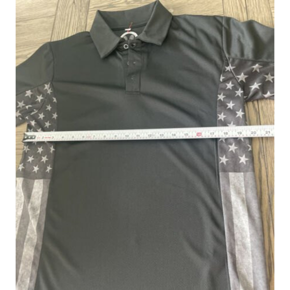 black polo american flag 4th of July mens size Sm - Picture 3 of 5